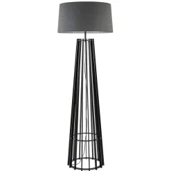 Houten lampvoet mat zwart exclusief kap>Straluma Online