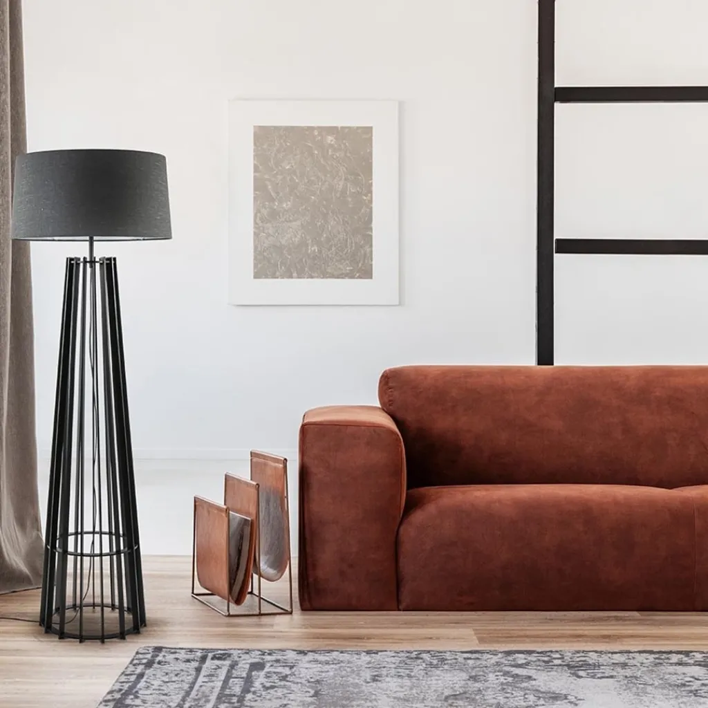 Houten lampvoet mat zwart exclusief kap>Straluma Online