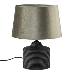 Houten lampvoet Paolu zwart exclusief kap><noscript><img width=