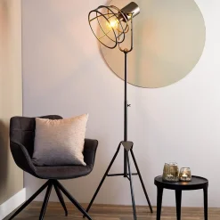 Industriële driepoot vloerlamp Givan><noscript><img width=