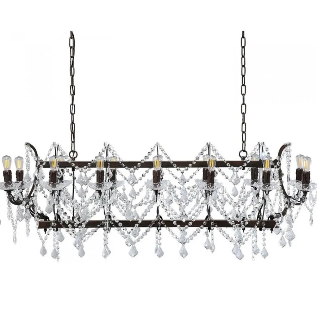 Klassieke eettafelhanglamp met kristal>Straluma New