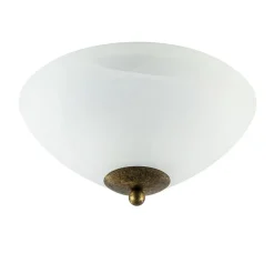 Klassieke plafondlamp gevlamd glas met brons 30 cm>Straluma Discount