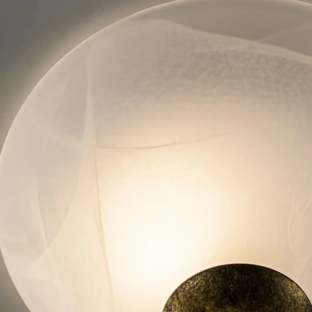 Klassieke plafondlamp gevlamd glas met brons 30 cm>Straluma Discount