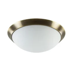 Klassieke plafonnière brons met wit glas 30 cm>Straluma Sale