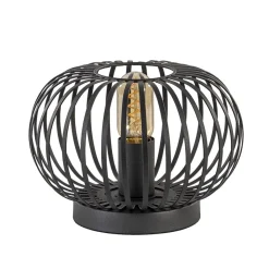 Kleine draad tafellamp modern mat zwart>Straluma Shop