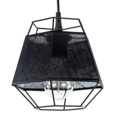 Kleine hanglamp draad zwart met stof>Straluma Online