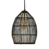 Kleine hanglamp Meya zwart met goud draad>Straluma Sale