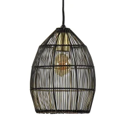 Kleine hanglamp Meya zwart met goud draad>Straluma Sale