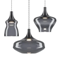 Kleine hanglamp Nostalgia smoke glas inclusief LED><noscript><img width=