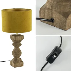 Kleine lampvoet Cumani hout light and Living><noscript><img width=
