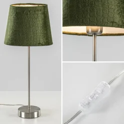 Kleine lampvoet Houston nikkel exclusief kap><noscript><img width=