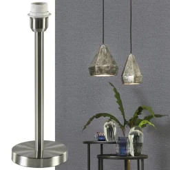 Kleine lampvoet Houston nikkel exclusief kap><noscript><img width=