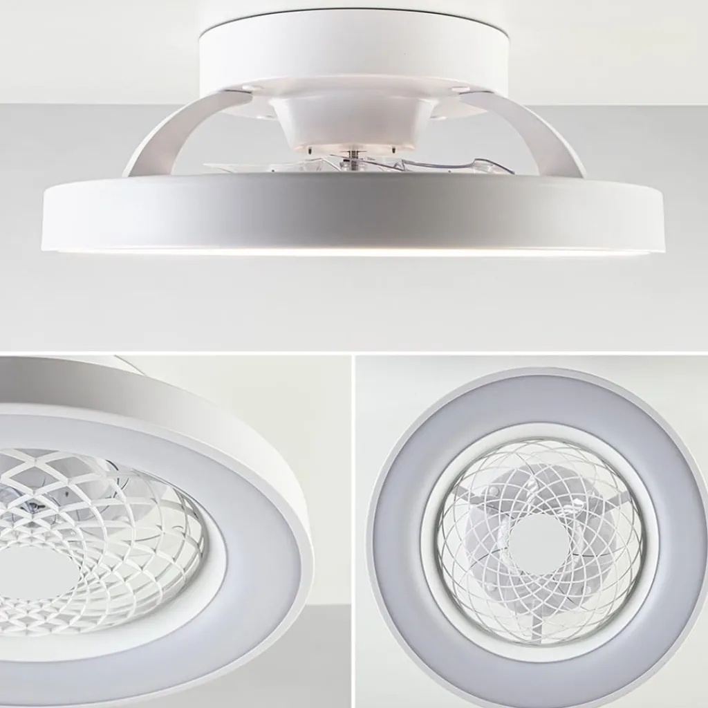 Kleine plafondventilator wit inclusief LED>Straluma Sale