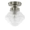Kleine stalen plafondlamp glas helder>Straluma Sale