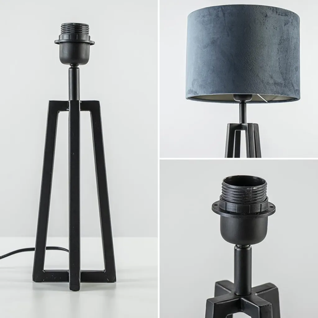 Kleine tafellamp Miley mat zwart exclusief kap>Straluma Discount
