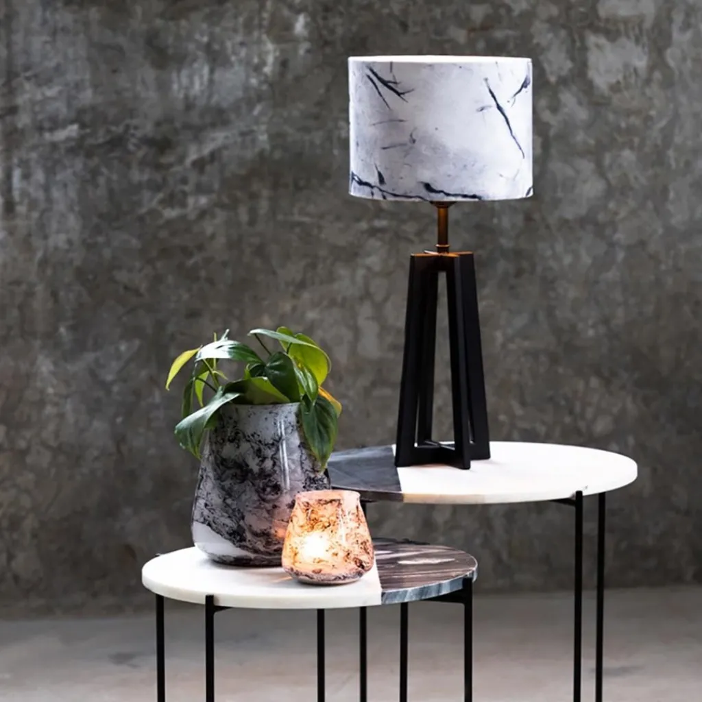 Kleine tafellamp Miley mat zwart exclusief kap>Straluma Discount