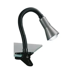 Klemplamp bureau/tafel zwart zilvergrijs>Straluma New