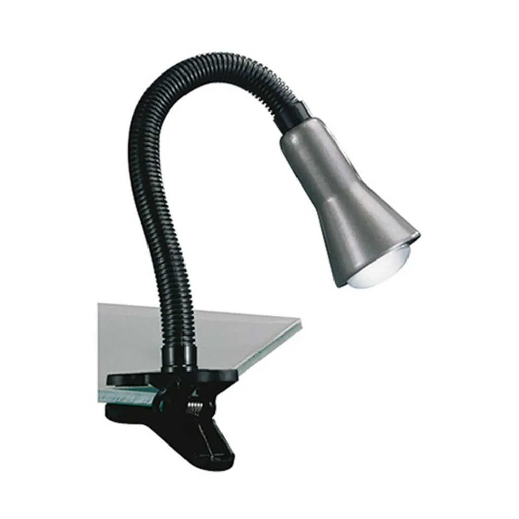 Klemplamp bureau/tafel zwart zilvergrijs>Straluma New