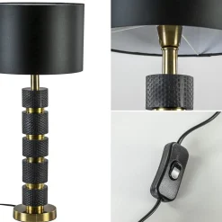 Lampvoet Azoyu zwart/brons exclusief kap><noscript><img width=