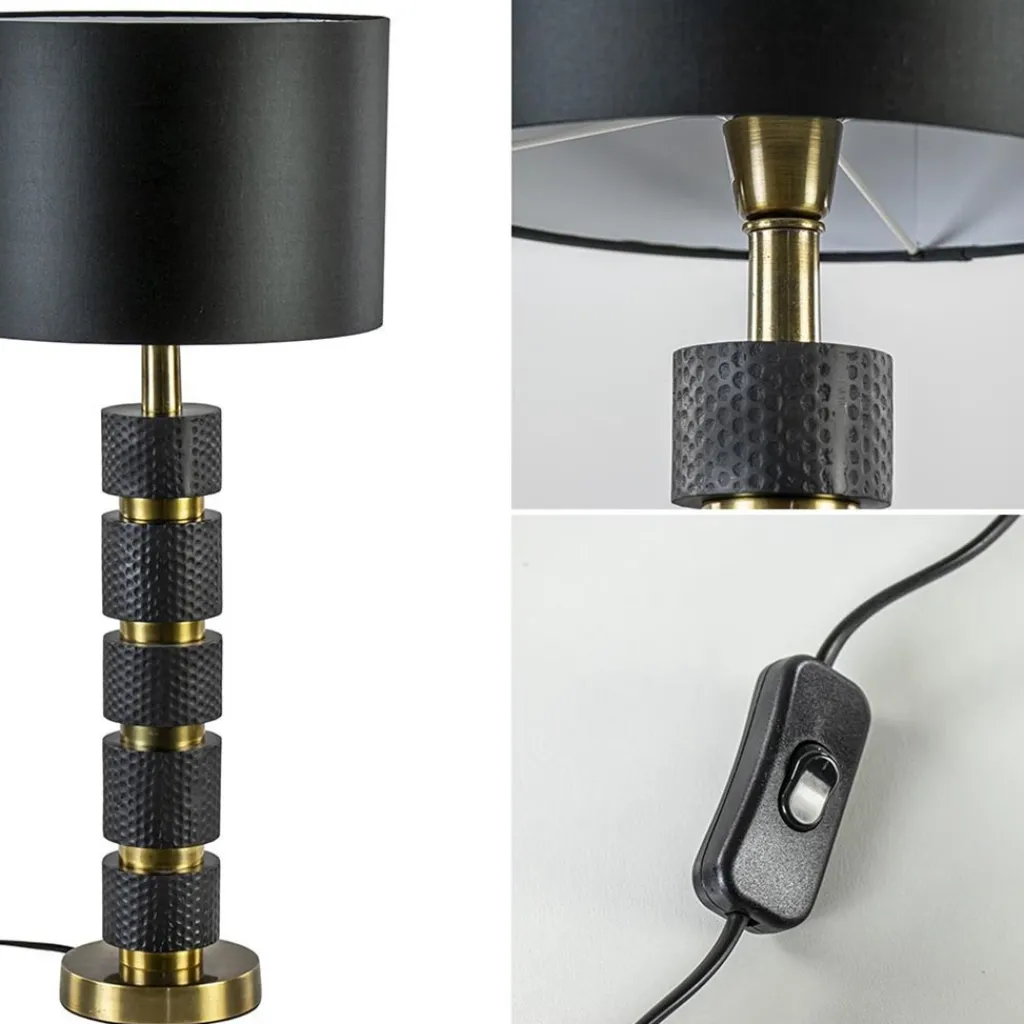 Lampvoet Azoyu zwart/brons exclusief kap>Straluma Outlet