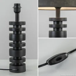 Lampvoet Desley zwart EXCL.KAP><noscript><img width=