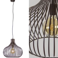 Landelijke draadlamp-hanglamp bruin 48cm><noscript><img width=