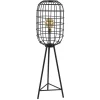 Landelijke vloerlamp Toah mat zwart met brons>Straluma Cheap