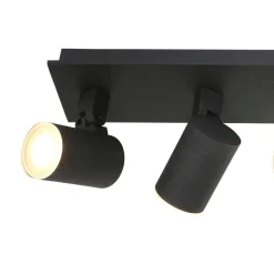 Langwerpige LED opbouwspot zwart 4-lichts><noscript><img width=