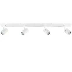 Langwerpige 4-lichts opbouwspot mat wit GU10>Straluma New