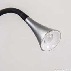 LED klemlamp/klemspot zwart met zilver>Straluma Hot