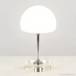 LED tafellamp chroom/opaal glas dimbaar>Straluma Outlet