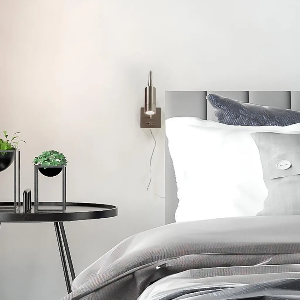 LED wandlamp/bedlamp flexibel staal>Straluma Fashion