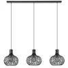 3-Lichts eettafelhanglamp onion mat zwart>Straluma Flash Sale