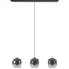 3-Lichts eettafelhanglamp smoke/helder glas>Straluma Best Sale