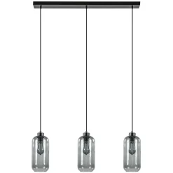 3-Lichts eettafelhanglamp smoke glas cilinder>Straluma Hot