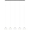 5-Lichts hanglamp chroom met helder glas en dimbaar LED>Straluma Flash Sale