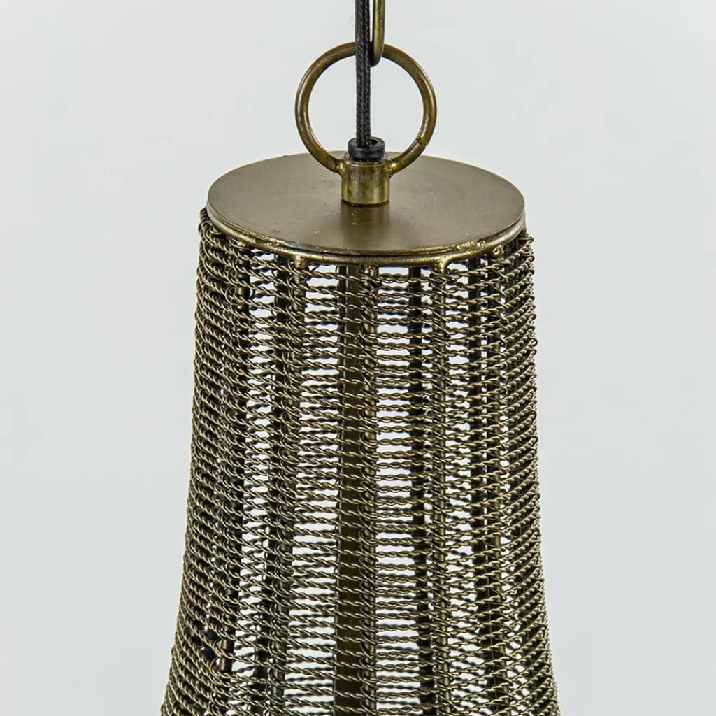 2-Lichts hanglamp Khedira mat zwart/brons>Straluma Shop