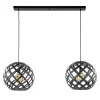 2-Lichts hanglamp Scandinavisch/landelijk mat zwart>Straluma Outlet