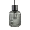 1-Lichts hanglamp zwart met smoke glazen cilinder>Straluma Best Sale