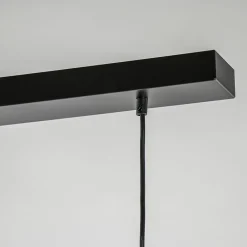 5-Lichts hanglamp zwart-goud met opaal glas><noscript><img width=