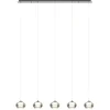 5-Lichts LED eettafelhanglamp smoke glas dimbaar>Straluma New