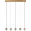 5-Lichts LED eettafelhanglamp goud met glas>Straluma Hot