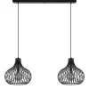 2-Lichts moderne hanglamp draad zwart>Straluma New
