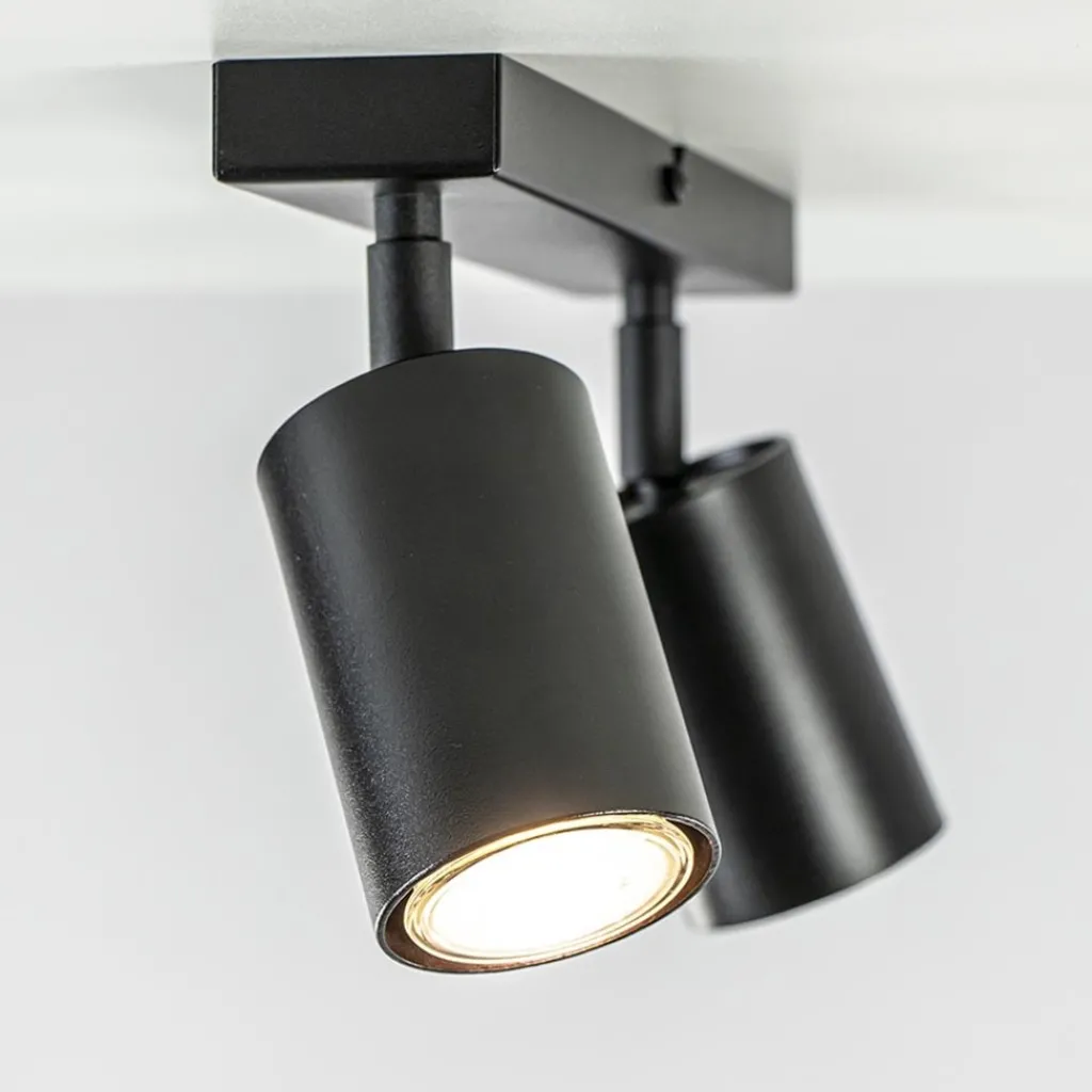2-Lichts opbouwspot GU10 mat zwart>Straluma Cheap
