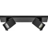 2-Lichts plafondlamp met vierkante spots mat zwart>Straluma Online