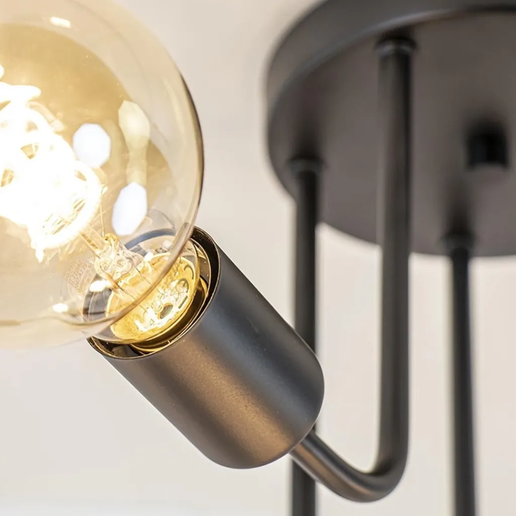 5-Lichts plafondlamp pendel mat zwart excl lichtbronnen>Straluma Cheap