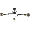 3-Lichts plafondlamp zwart met gouden pendels>Straluma Discount