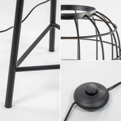 Light & Living vloerlamp Toah zwart met antiek brons><noscript><img width=