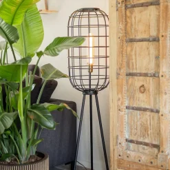 Light & Living vloerlamp Toah zwart met antiek brons><noscript><img width=