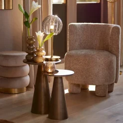 Light and Living bijzettafel Ynez bruin marmer 36x51 cm><noscript><img width=